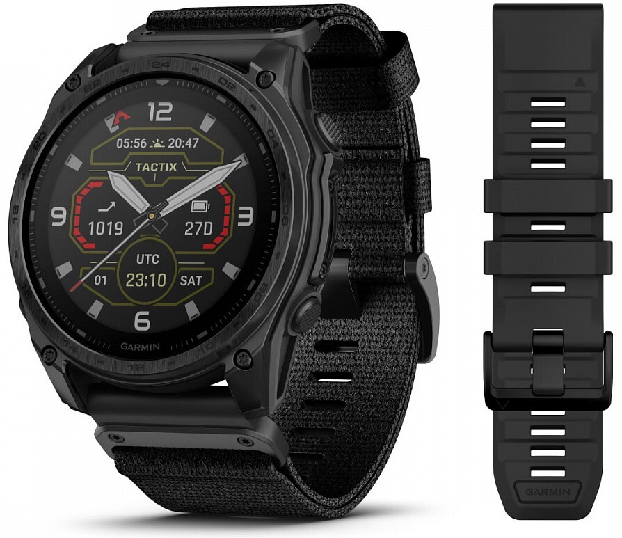 Garmin Tactix 8 Solar Sapphire 51mm Applied Ballistics Elite с Чёрным Ремешком (010-03407-11)