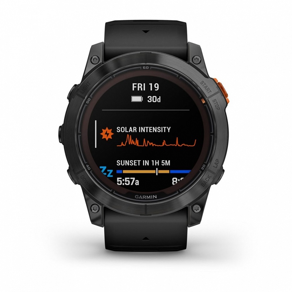 Garmin Fenix 7X Pro Solar Edition Серый с Черным Ремешком (010-02778-01)