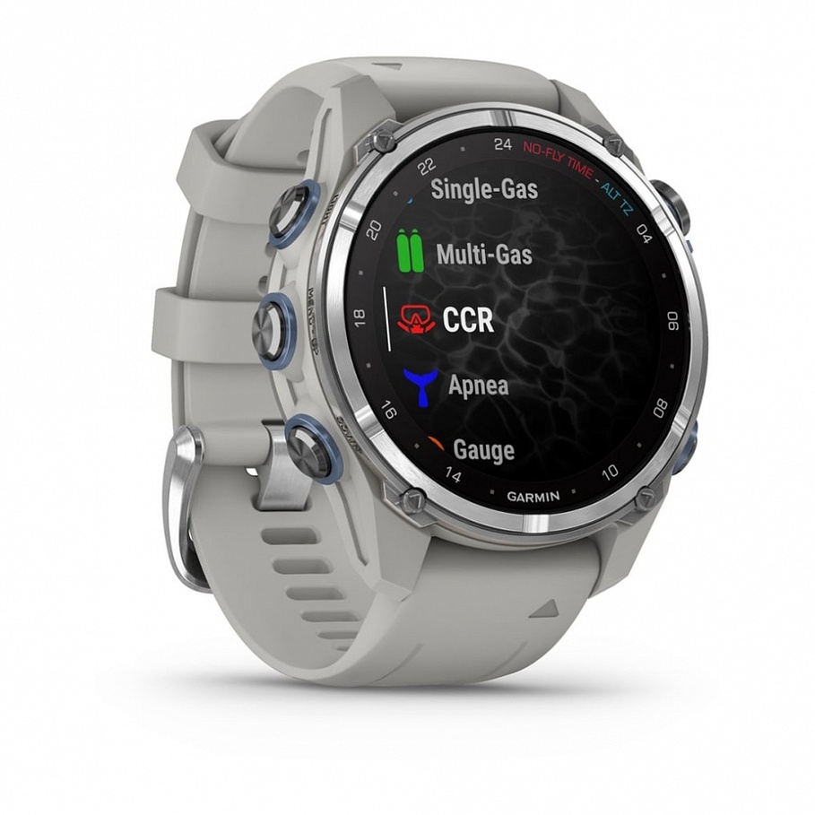 Garmin Descent MK3 43mm с Дымчато-Серым Силиконовым Ремешком (010-02753-04)