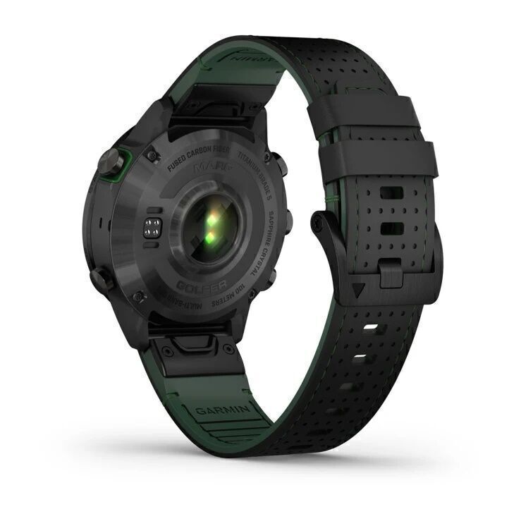 Garmin MARQ Golfer Gen 2 Carbon Edition 46mm с Черным Кожаным Ремешком (010-02722-21)