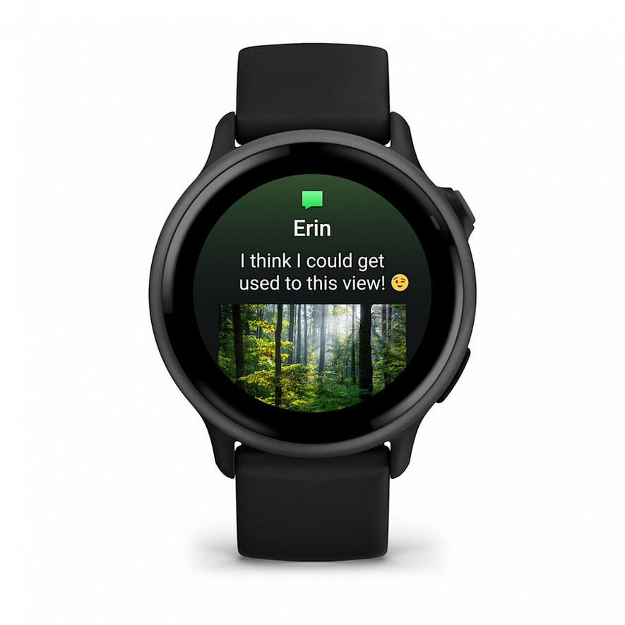 Garmin Vivoactive 6 Темно-Серые с Черным Силиконовым Ремешком (010-02985-40)