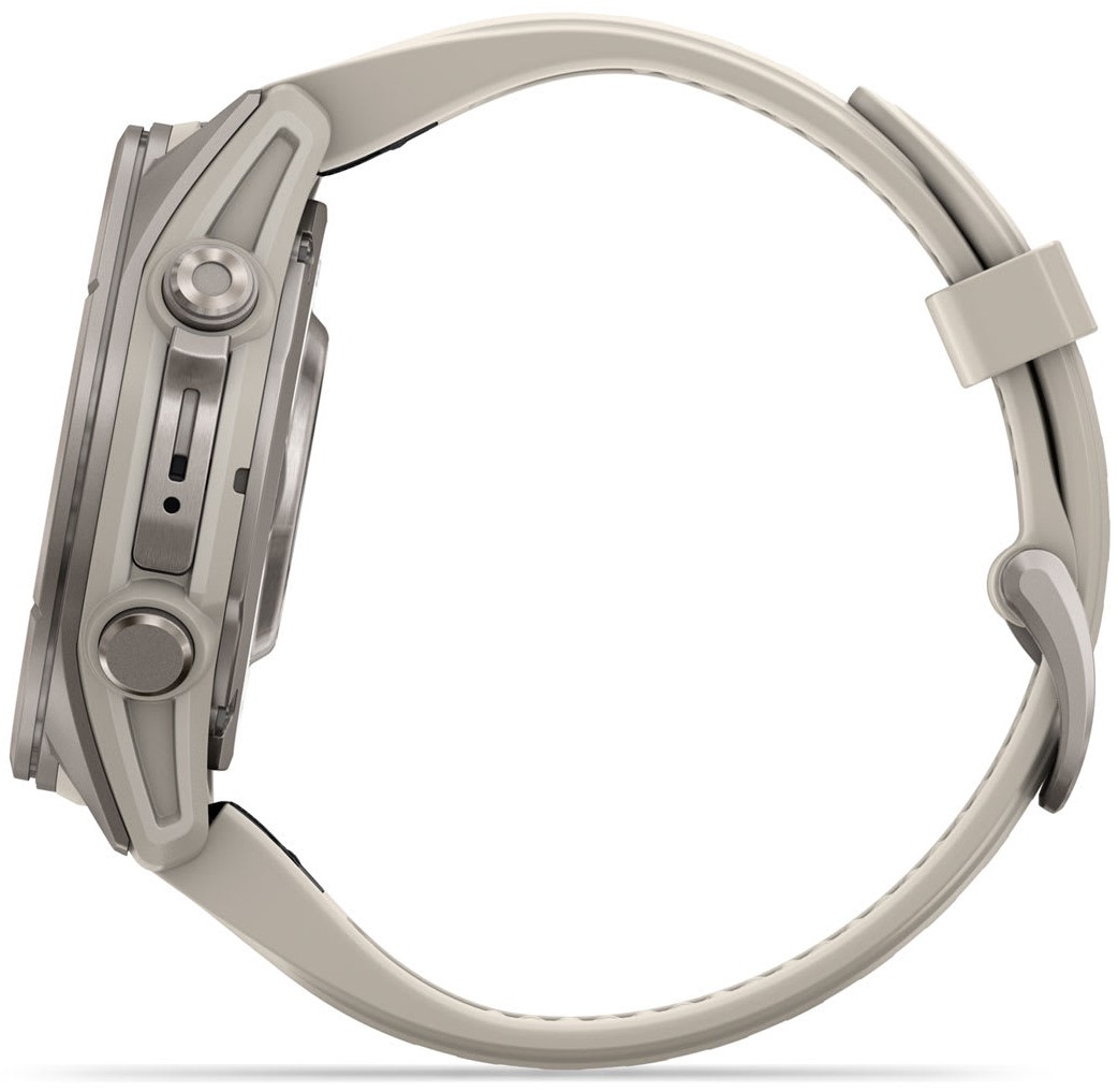 Garmin Fenix 9 43mm Титан с Дымчато-Серым Силиконовым Ремешком (010-04761-01)