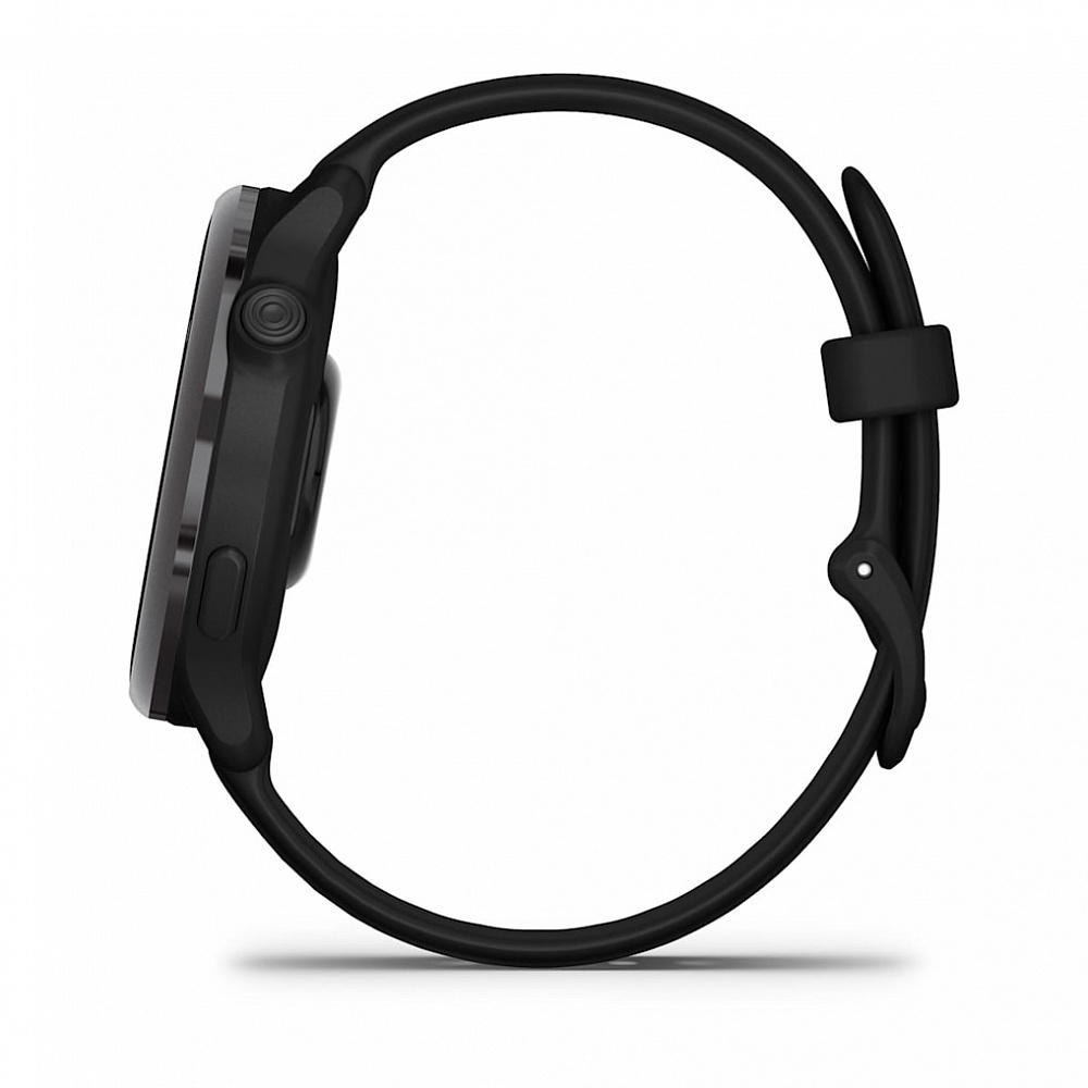 Garmin Vivoactive 6 Темно-Серые с Черным Силиконовым Ремешком (010-02985-40)