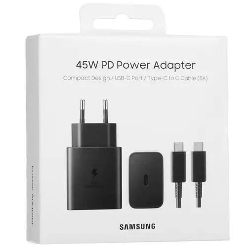 Сетевой Адаптер Samsung 45W PD Compact Desing /USB-C Port /USB Type-C to C Cable (5A/1.8m)