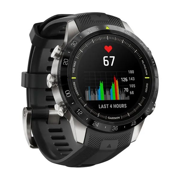 Garmin MARQ Athlete Gen 2 46mm Титан с Черным Силиконовым Ремешком (010-02648-41)