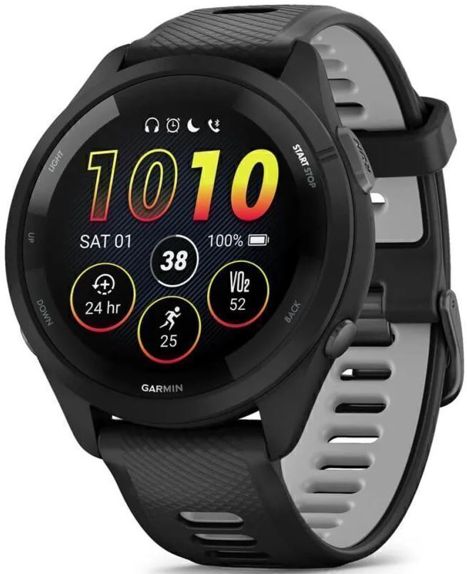 Garmin Forerunner 265 Черные с Черным Ремешком (010-02810-10)
