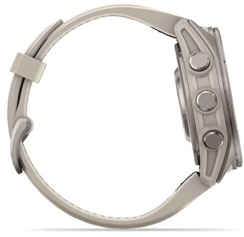 Garmin Fenix 9 43mm Титан с Дымчато-Серым Силиконовым Ремешком (010-04761-01)