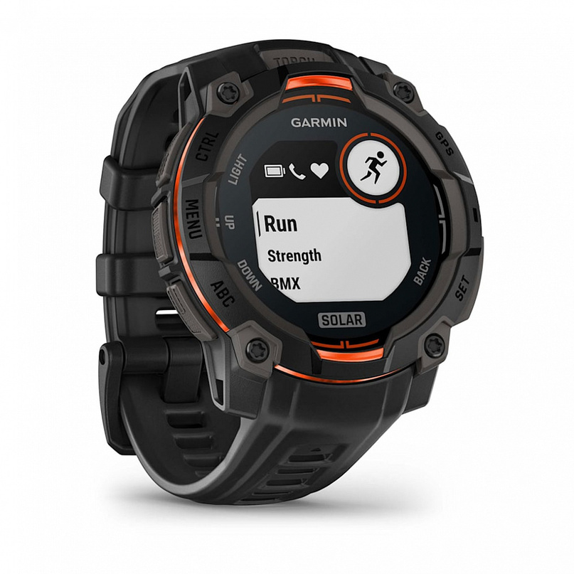 Garmin Instinct 3 45mm Solar Черные с Черным Силиконовым Ремешком (010-02934-00)