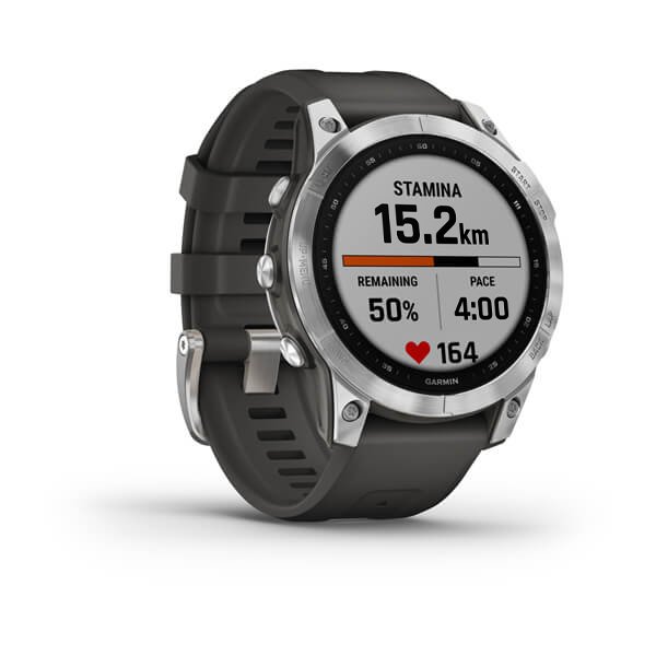Garmin Fenix 7 Standard Edition Серебристые с Графитовым Ремешком (010-02540-00)
