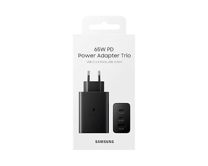 Сетевой Адаптер Samsung 65W PD Trio USB-C to USB-C, USB-A Port111